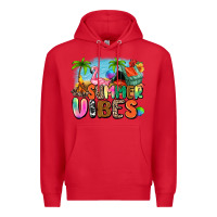 Red summer vibes camp Premium Hoodie - Zillion Design Studio