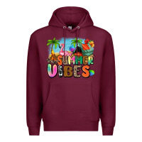 Burgundy summer vibes camp Premium Hoodie - Zillion Design Studio