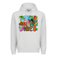 Dove Grey summer vibes camp Premium Hoodie - Zillion Design Studio
