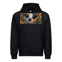 Black Baby cow with sunflower and leopard Urban Hoodie - RanaPortraitStore