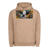 Pigment Burro Baby cow with sunflower and leopard Urban Hoodie - RanaPortraitStore