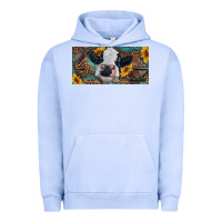 Pigment Grape Ice Baby cow with sunflower and leopard Urban Hoodie - RanaPortraitStore