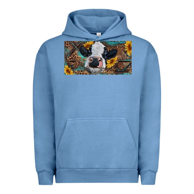 Baby Cow With Sunflower And Leopard Urban Hoodie by RanaPortraitStore | Teevron