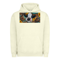Pigment Pistachio Baby cow with sunflower and leopard Urban Hoodie - RanaPortraitStore
