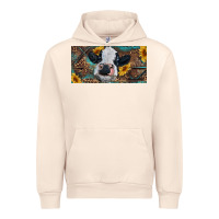 Sandshell Baby cow with sunflower and leopard Urban Hoodie - RanaPortraitStore