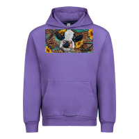 Tulip Baby cow with sunflower and leopard Urban Hoodie - RanaPortraitStore