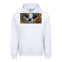 White Baby cow with sunflower and leopard Urban Hoodie - RanaPortraitStore