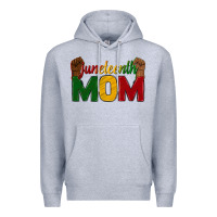 Heather Grey juneteenth mom Premium Hoodie - texasbilliewilder