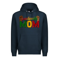 Navy juneteenth mom Premium Hoodie - texasbilliewilder