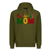Army Green juneteenth mom Premium Hoodie - texasbilliewilder