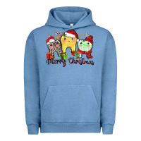 Pigment Pebble Blue merry christmas tooth Urban Hoodie - Zillion Design Studio