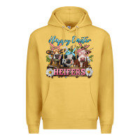 Antique Gold Happy Easter Heifers Premium Hoodie - RanaPortraitStore