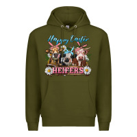 Army Green Happy Easter Heifers Premium Hoodie - RanaPortraitStore