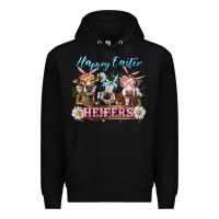 Black Happy Easter Heifers Premium Hoodie - RanaPortraitStore