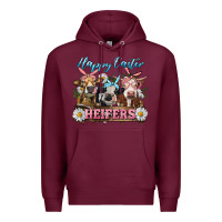 Burgundy Happy Easter Heifers Premium Hoodie - RanaPortraitStore