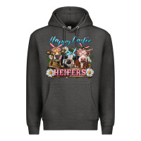 Charcoal Heather Happy Easter Heifers Premium Hoodie - RanaPortraitStore