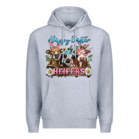 Heather Grey Happy Easter Heifers Premium Hoodie - RanaPortraitStore