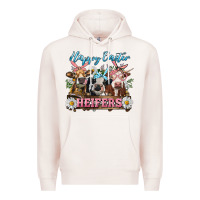 Pale Pink Happy Easter Heifers Premium Hoodie - RanaPortraitStore