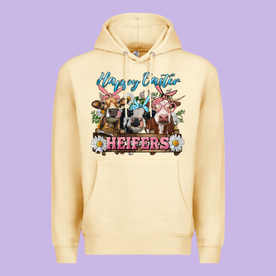 Happy Easter Heifers Premium Hoodie Designed By Ranaportraitstore