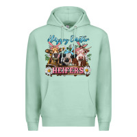 Seafoam Happy Easter Heifers Premium Hoodie - RanaPortraitStore