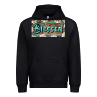 Black Blessed With Daisy And Leopard Urban Hoodie - RanaPortraitStore