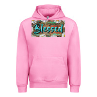 Fuchsia Pink Blessed With Daisy And Leopard Urban Hoodie - RanaPortraitStore