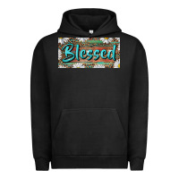 Pigment Black Blessed With Daisy And Leopard Urban Hoodie - RanaPortraitStore