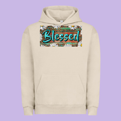 Urban Hoodie Blessed With Daisy And Leopard