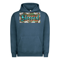 Pigment Midnight Navy Blessed With Daisy And Leopard Urban Hoodie - RanaPortraitStore