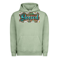 Pigment Oil Green Blessed With Daisy And Leopard Urban Hoodie - RanaPortraitStore