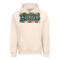 Sandshell Blessed With Daisy And Leopard Urban Hoodie - RanaPortraitStore