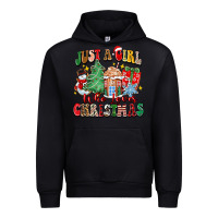 Black just a girl who loves christmas Urban Hoodie - Zillion Design Studio