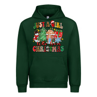Forest Green just a girl who loves christmas Urban Hoodie - Zillion Design Studio