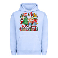 Pigment Grape Ice just a girl who loves christmas Urban Hoodie - Zillion Design Studio