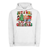 Pigment Lunar Rock just a girl who loves christmas Urban Hoodie - Zillion Design Studio