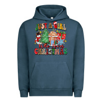 Pigment Midnight Navy just a girl who loves christmas Urban Hoodie - Zillion Design Studio