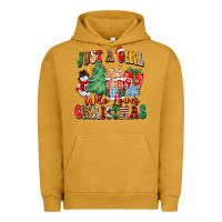 Pigment Peanut Butter just a girl who loves christmas Urban Hoodie - Zillion Design Studio