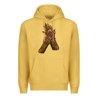 Antique Gold juneteenth nail art with afro hand Premium Hoodie - texasbilliewilder