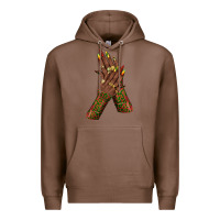 Chestnut juneteenth nail art with afro hand Premium Hoodie - texasbilliewilder