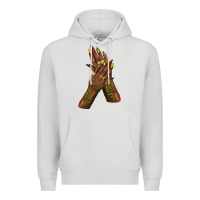 Dove Grey juneteenth nail art with afro hand Premium Hoodie - texasbilliewilder