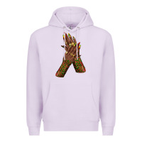 Lilac juneteenth nail art with afro hand Premium Hoodie - texasbilliewilder
