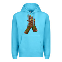 Ocean Blue juneteenth nail art with afro hand Premium Hoodie - texasbilliewilder
