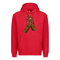Red juneteenth nail art with afro hand Premium Hoodie - texasbilliewilder