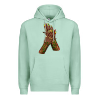 Seafoam juneteenth nail art with afro hand Premium Hoodie - texasbilliewilder