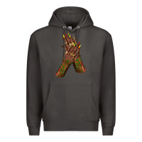 Smoke juneteenth nail art with afro hand Premium Hoodie - texasbilliewilder