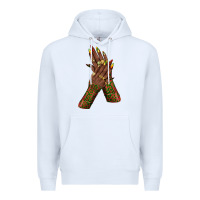White juneteenth nail art with afro hand Premium Hoodie - texasbilliewilder