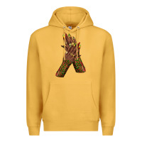Mustard juneteenth nail art with afro hand Premium Hoodie - texasbilliewilder