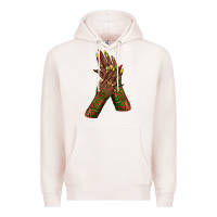 Pale Pink juneteenth nail art with afro hand Premium Hoodie - texasbilliewilder