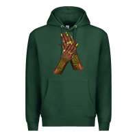 Sports Green juneteenth nail art with afro hand Premium Hoodie - texasbilliewilder