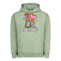 Pigment Oil Green love western cowboy Urban Hoodie - texasbilliewilder